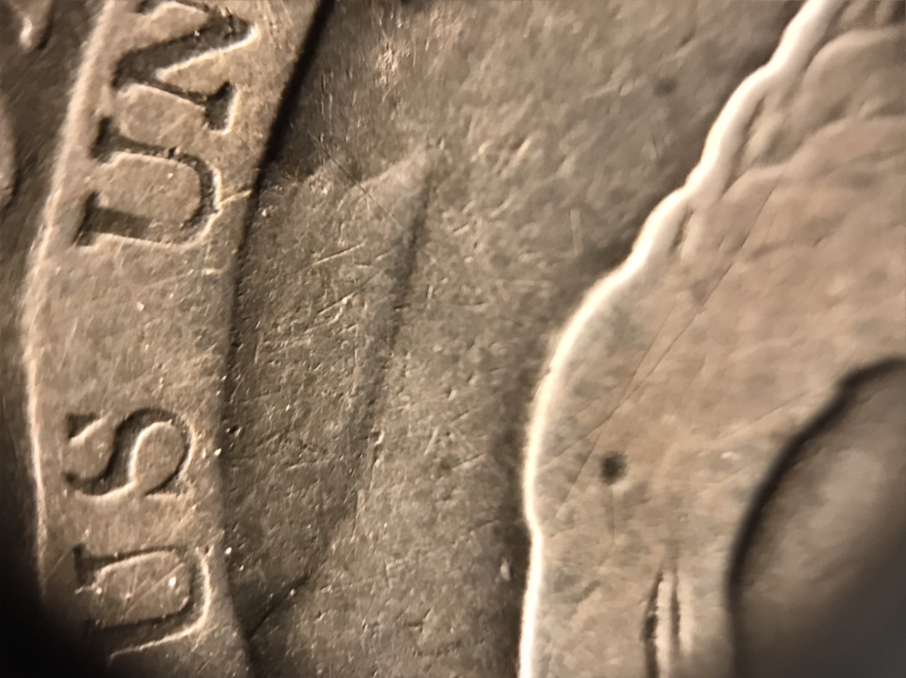 Capped-Bust-Half-Dollar-With-Strange-Die-Mark.-What-May-Have-Caused-This?
